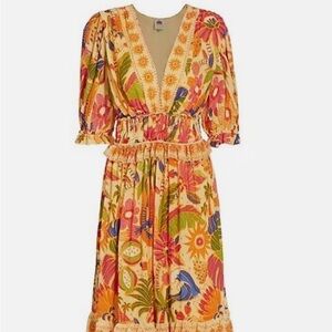 FARM Rio Vibrant Floral Midi Dress